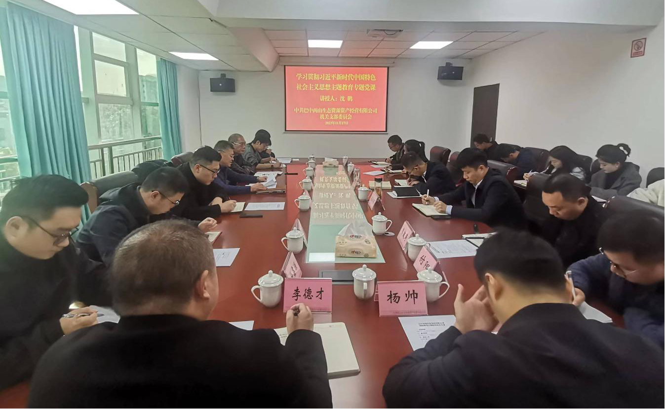 集團(tuán)公司黨委副書記、總經(jīng)理沈鵬到巴中兩山公司講授主題教育專題黨課